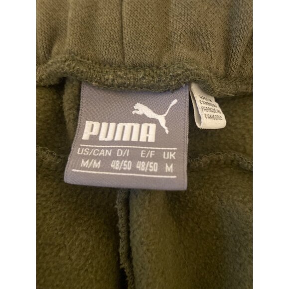 Puma Mens’s Olive Green Fleece Jogger Sweatpants Size M - Picture 4 of 5